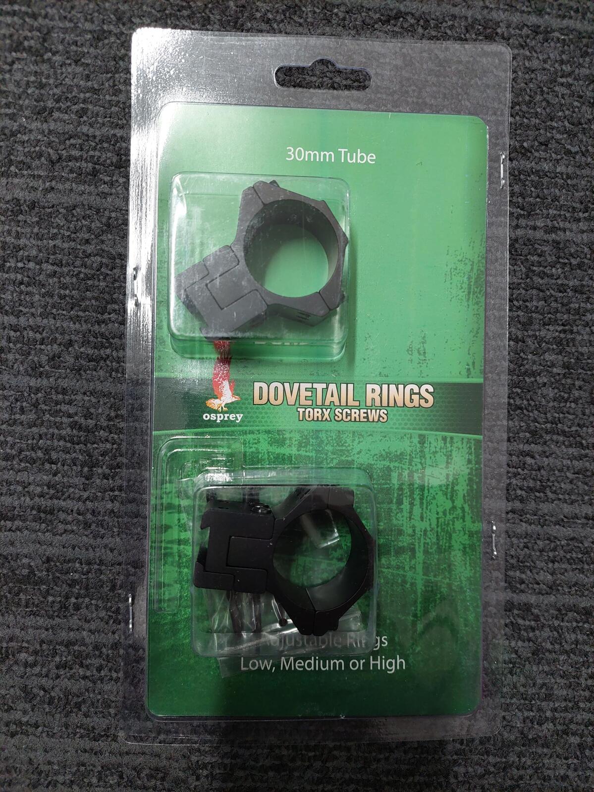 Scope Rings - Osprey 30mm Dovetail rings - Adjustable