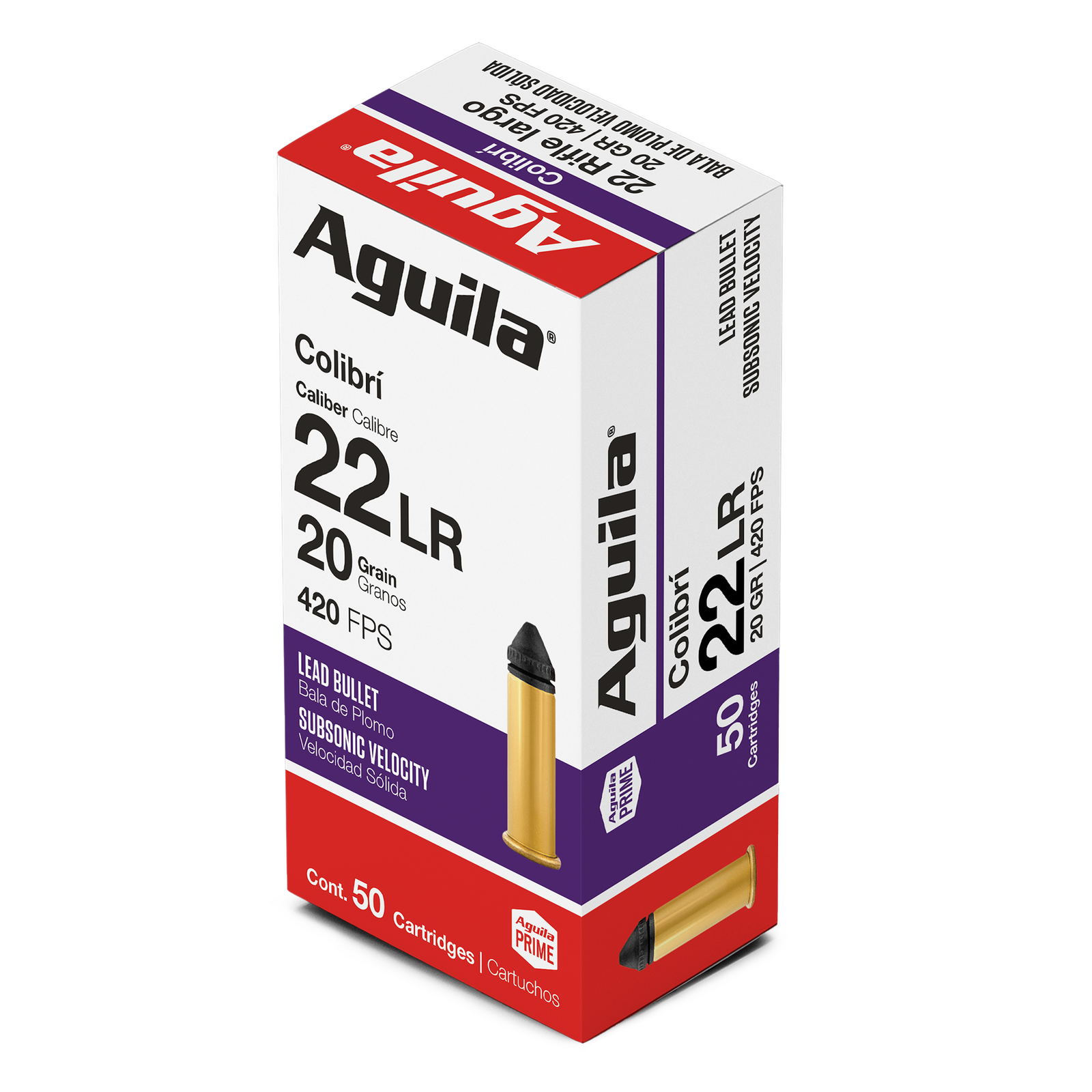 Ammo - 22lr - Aguila 20gr Colibri 420fps / 50pk
