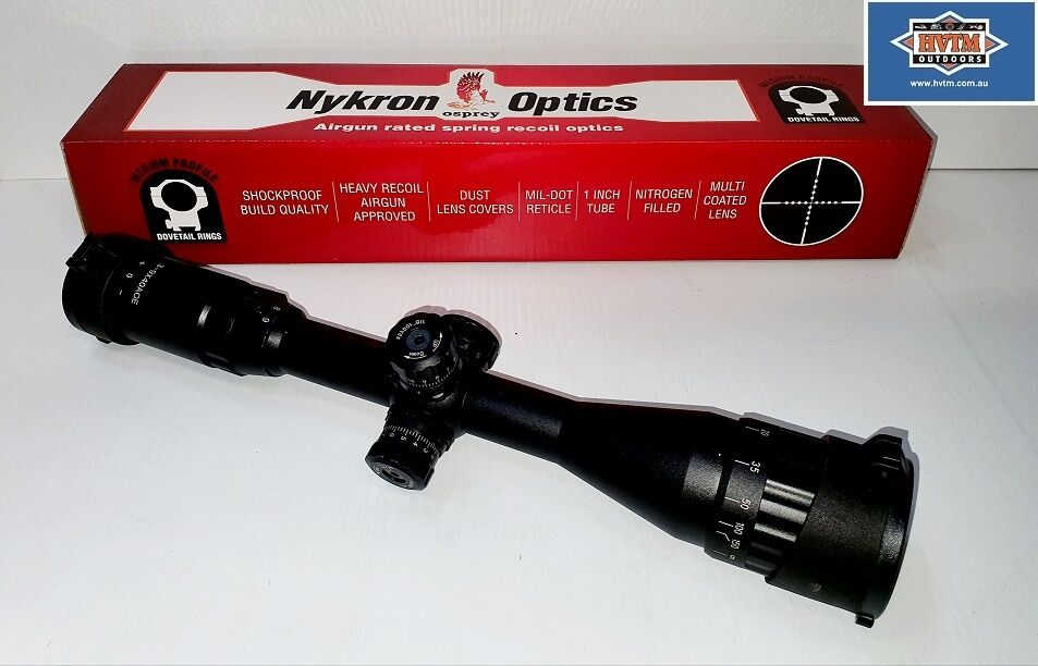 Airgun Scope - Nykron 3-9x40 AO Illuminated with Mounts