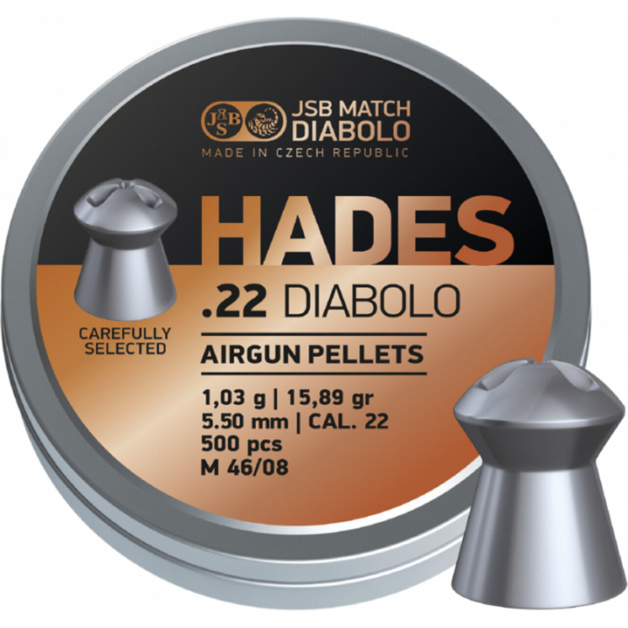Ammo - 22 Air - JSB Hades 15.89 / 500pk