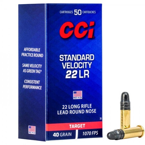Ammo - 22LR - CCI 40gr Standard Velocity LRN / 5000pk