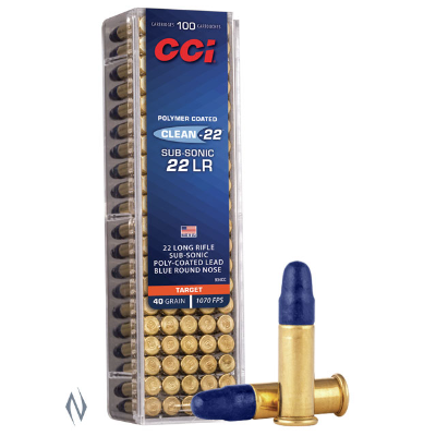 Ammo - 22LR - CCI Clean Red 40gr High Velocity Target LRN / 100pk