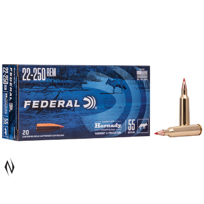 Ammo - 22-250Rem - Federal 55gr V-Max / 20pk