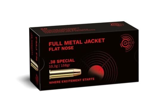 Ammo - 38Special - Geco 158gr Flat Nose FMJ / 50pk