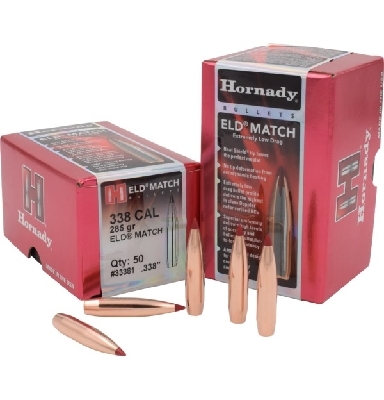 Proj - 338Cal - Hornady 285gr ELD Match / 50pk