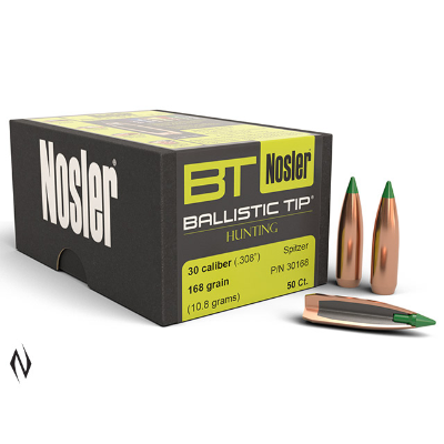 Proj - 30cal - Nosler 168gr Hunting Ballistic Tip / 50pk