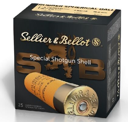 Ammo - 12Ga - S&B Rubber 15mm Buckshot 2 Pellet/ 25pk