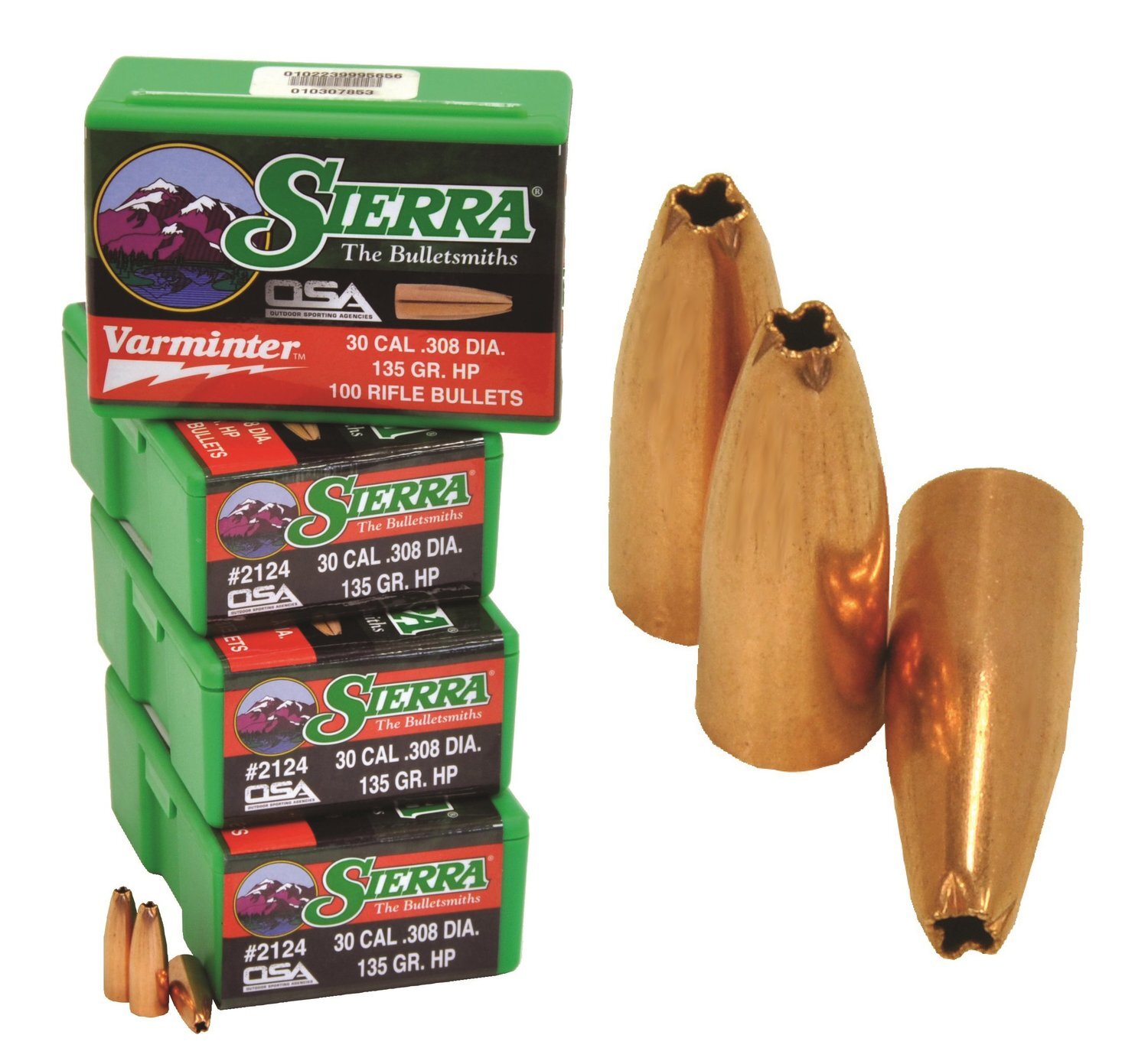 Projectile - 30cal - Sierra 135gr EXP HP Varminter / 100pk